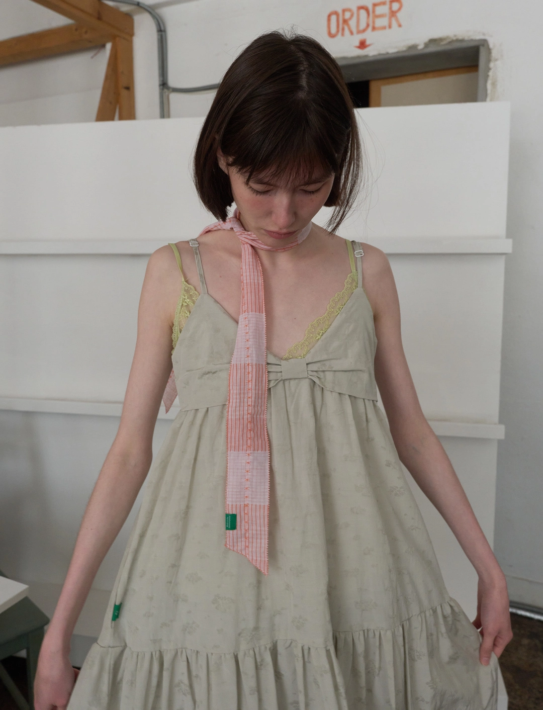 노컨텐츠 388. Crafted Scarf _ Orange 상품 이미지 1
