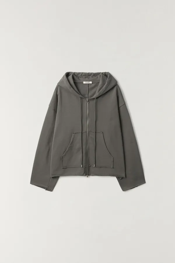 워시드 빈티지 후드 집업 GREY