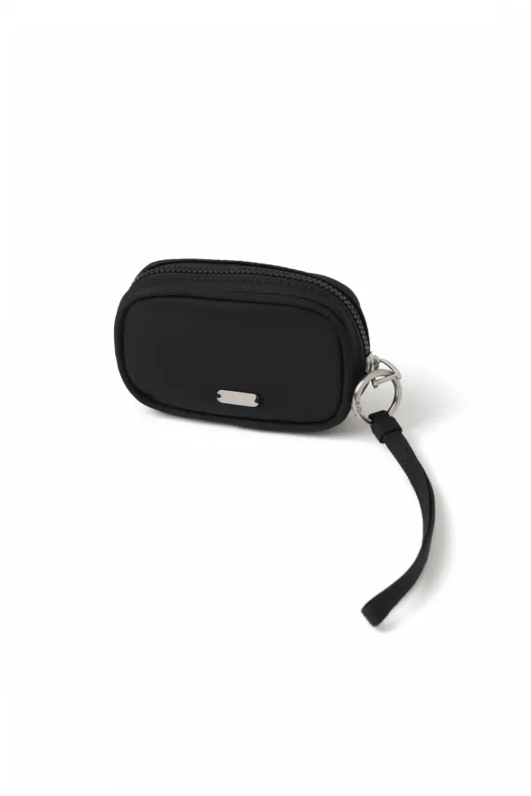 Nylon Square Mini Keyring Black