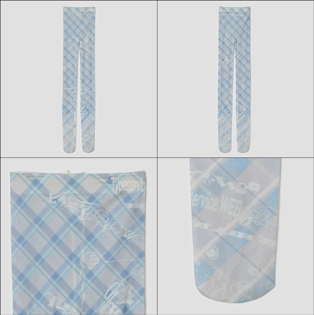 타입서비스 Sketch Grid Tights [Blue] 상품 이미지 2