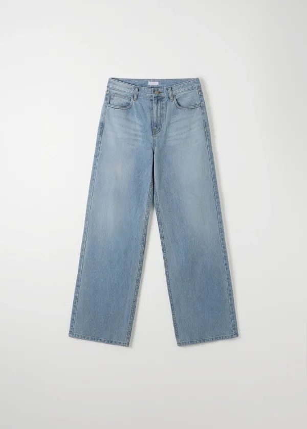 Curved Lowrise Denim(Light blue)