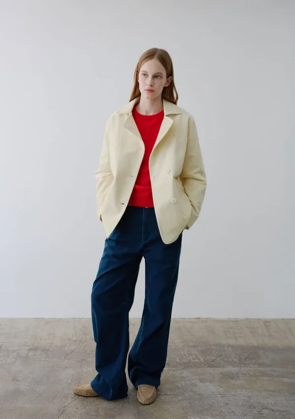 Mused Velvet Double Jacket - Cream