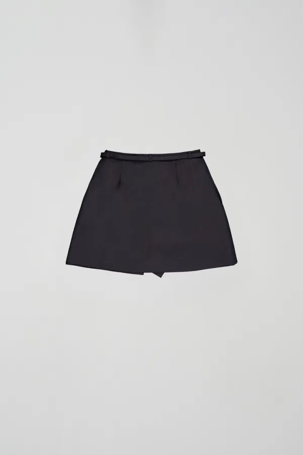 milo mini skirt pants (charcoal)