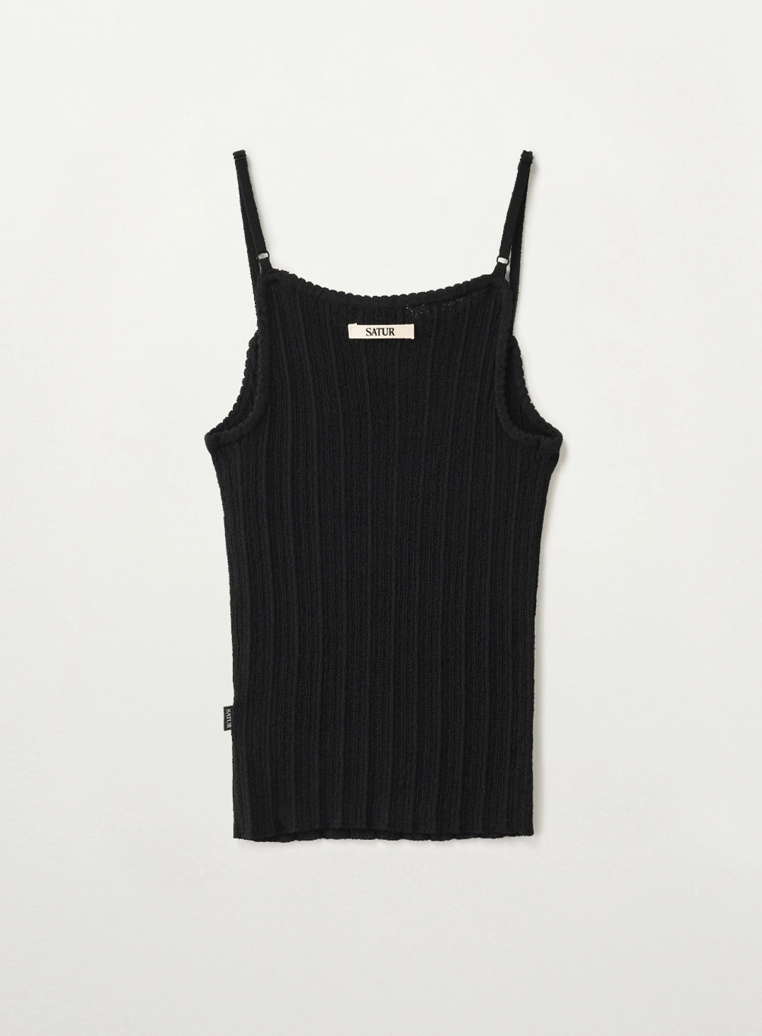 세터 (W) Ribbed Knit Sleeveless - Black 상품 이미지 2