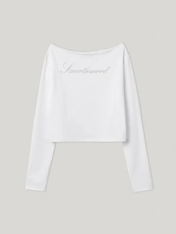 Lisz Off The Shoulder Long Sleeve Tee Ivory (6th)