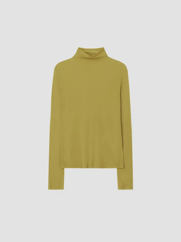 WARM SHEER LOOSE TOP_OLIVE_OE3C2MTL90OLV