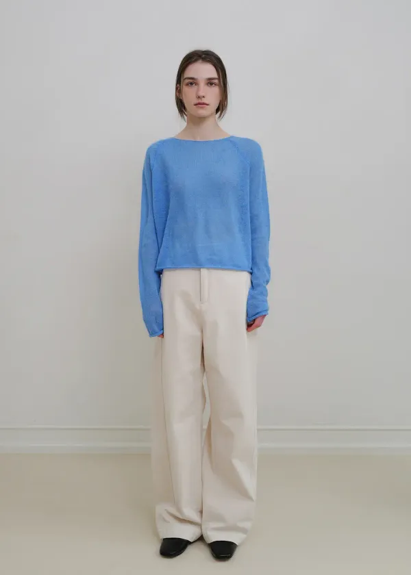 Den wide cotton pants (cream)