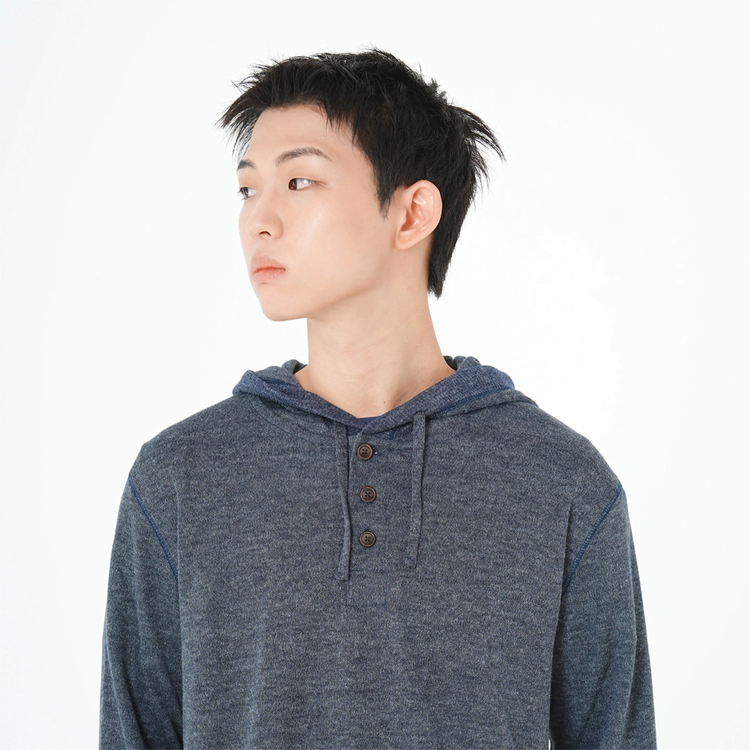 사파리스팟 Lightweight Knit Hoodie (Navy) 상품 이미지 3
