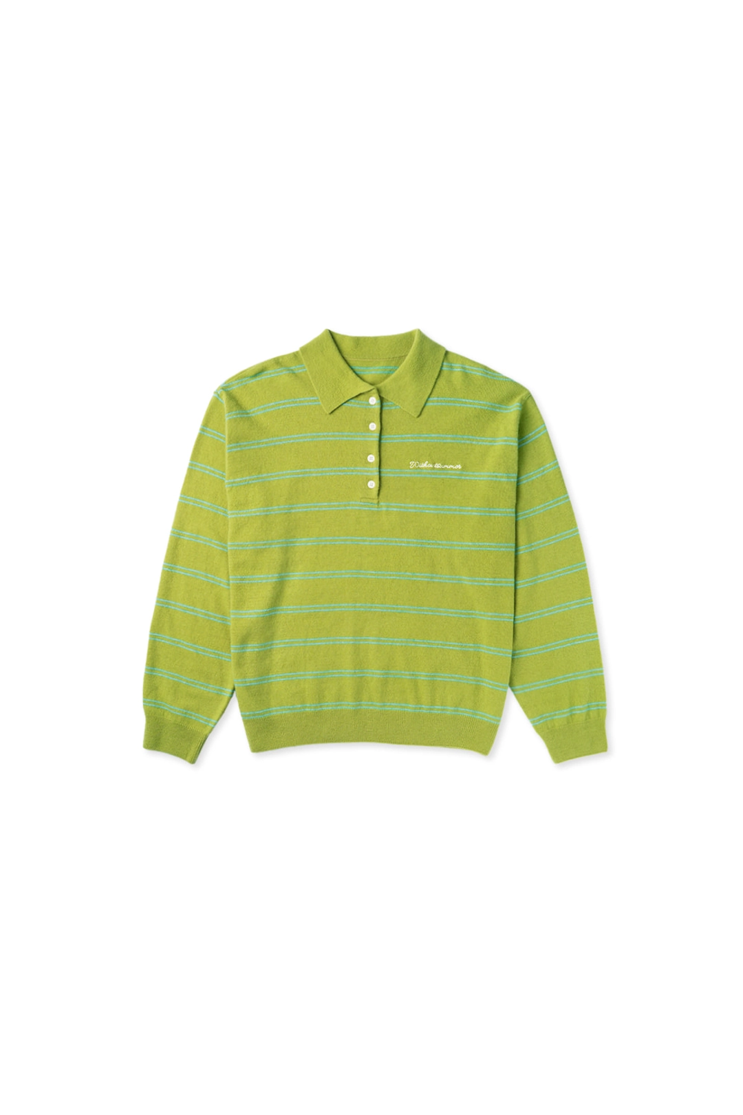 위드아웃썸머 Cozit stripe knit_olive 상품 이미지 1
