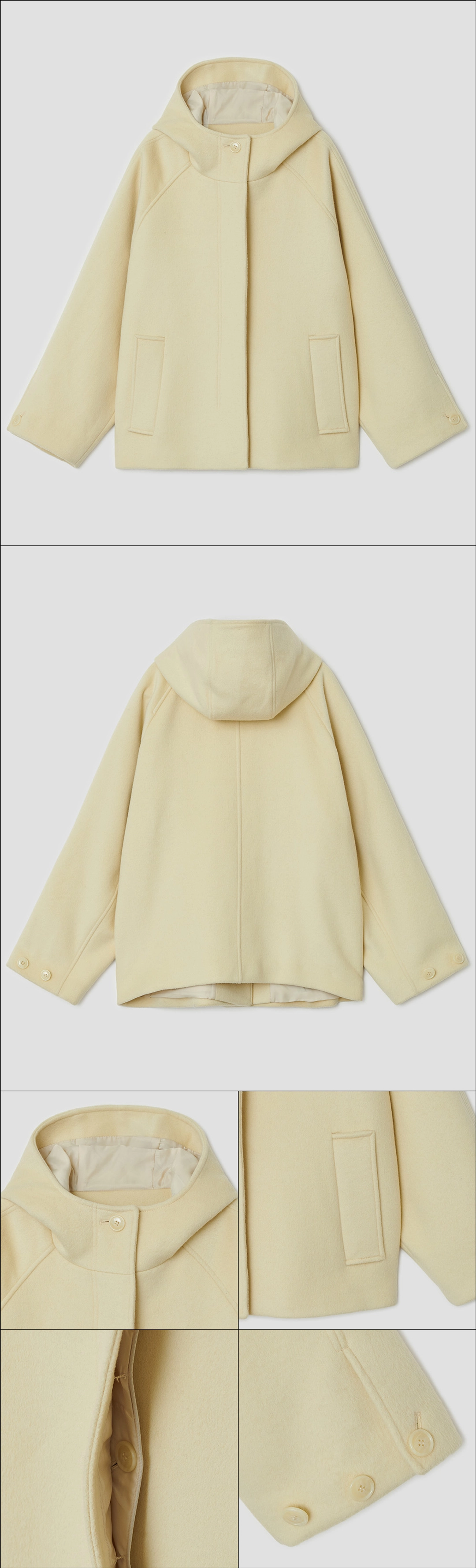 타입서비스 Hooded Half Coat [Yellow] 상품 이미지 2