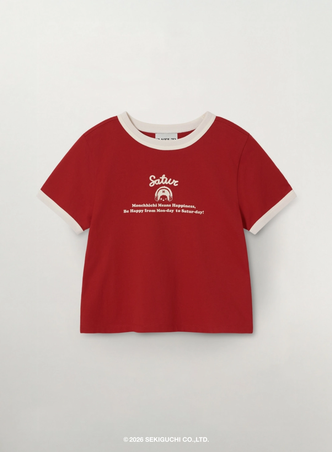 세터 (W) Satur X Monchhichi Ringer T-Shirt - Red 상품 이미지 1