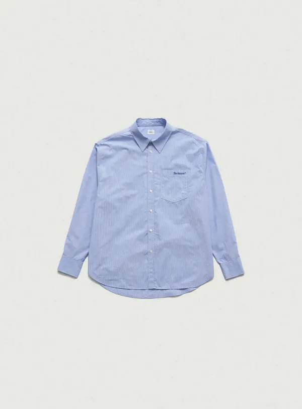 [Last Offer] Pansy Stripe Shirt_Blue