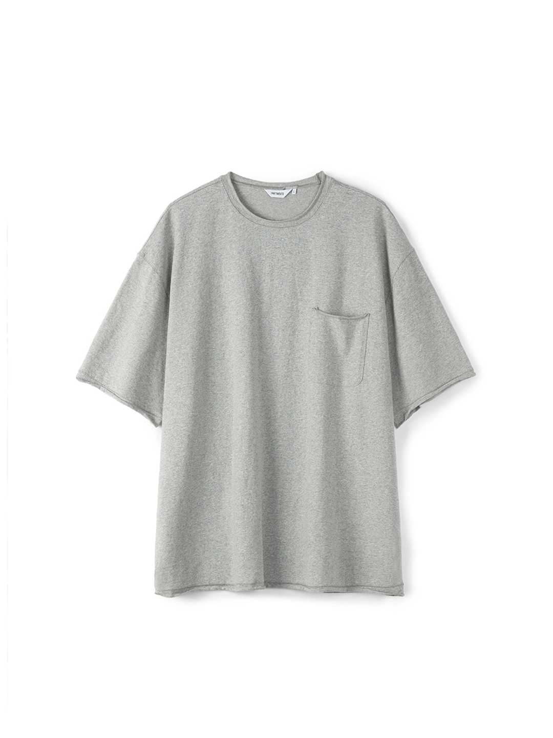 파르티멘토 Raw Edge Pocket Tee_Melange Gray 상품 이미지 3