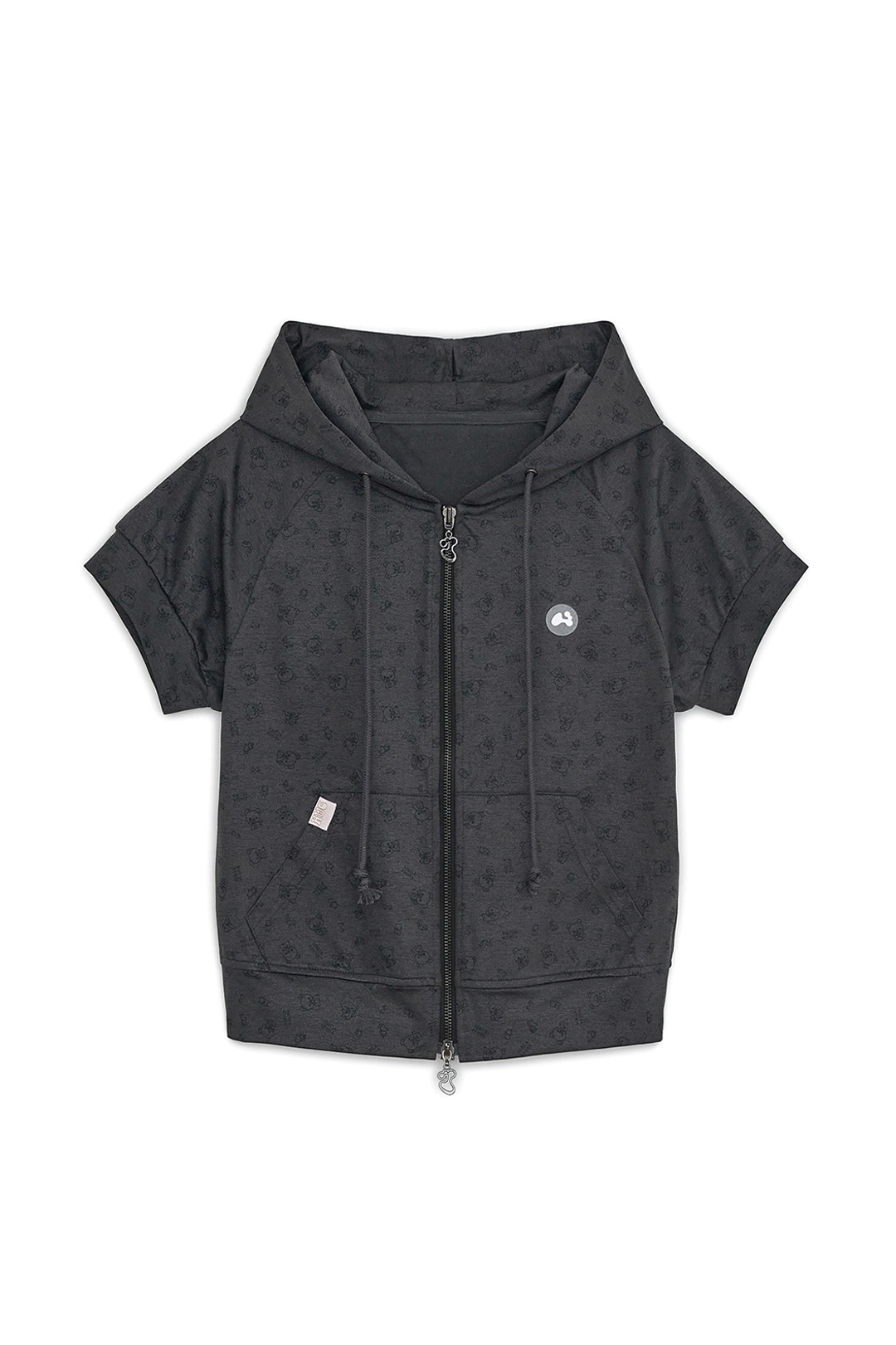 허그유어스킨 Korilakkuma printed hoodie zip-up (Charcoal) 상품 이미지 1