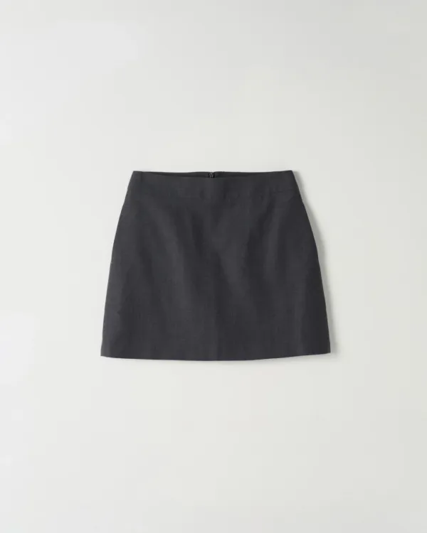 [2nd] Tailored Wool Skirt [CHARCOAL]