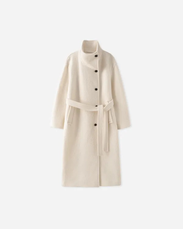 Lyle Boucle High Neck Coat