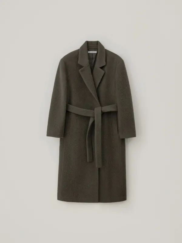 Alpaca Double Coat - Khaki