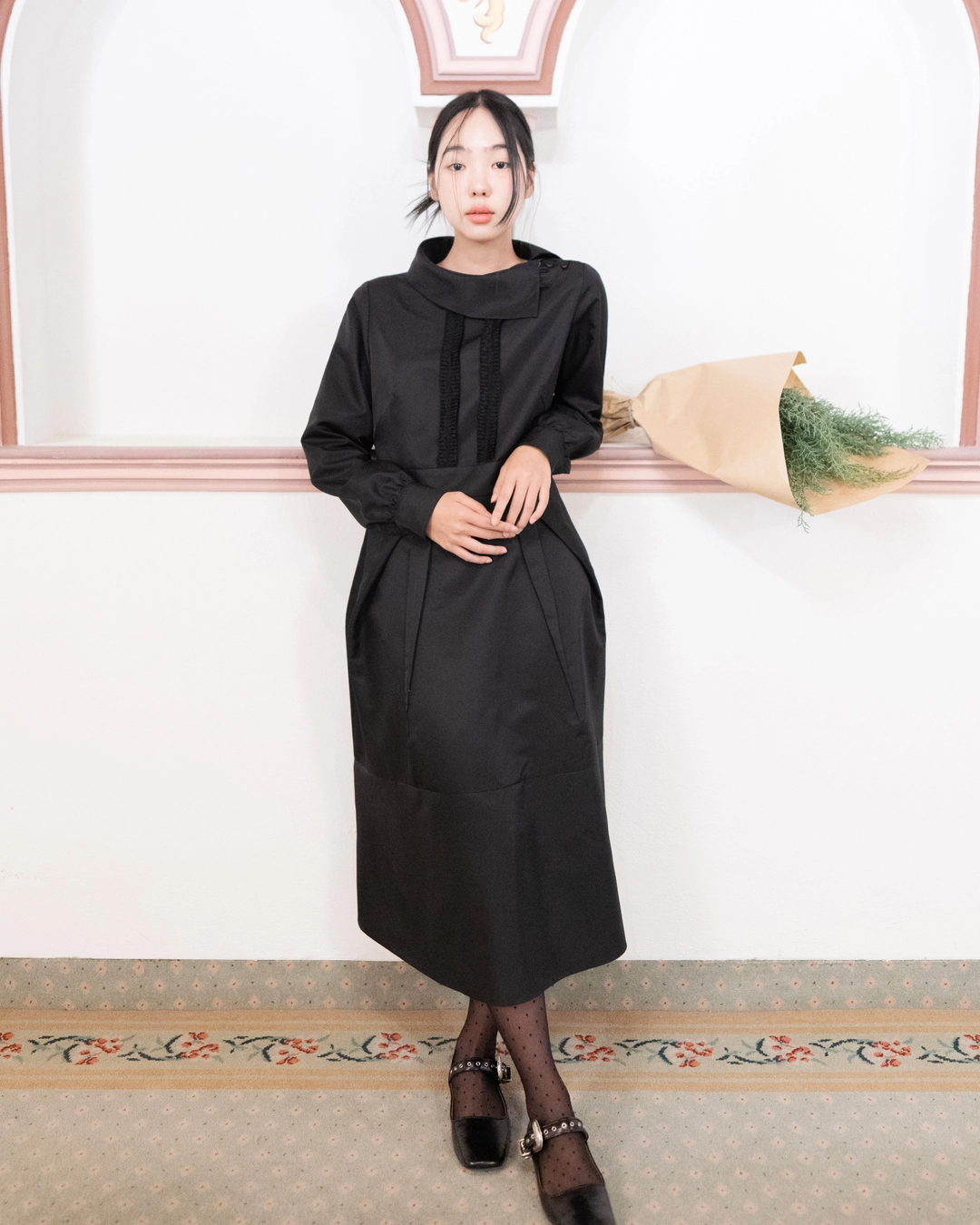 유노이아 frill tuck dress 상품 이미지 2