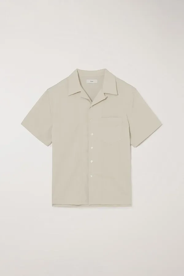 OPEN COLLARED OUT-POCKET SHIRT CREAM
