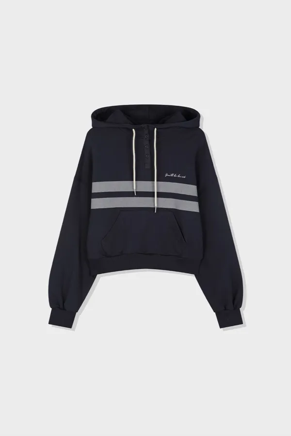 line hoody - navy