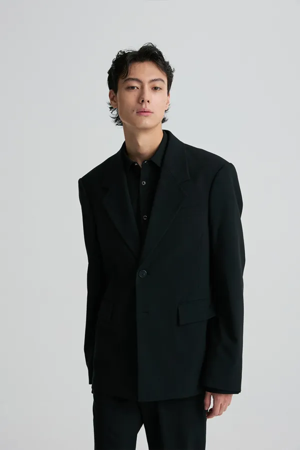 OVERSIZED TAILORED BLAZER BLACK