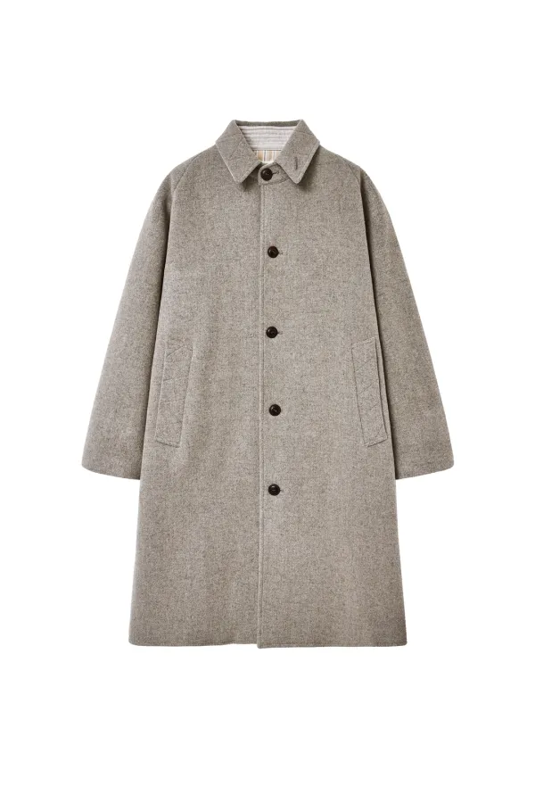 Via Mabel wool long coat (Oat beige)
