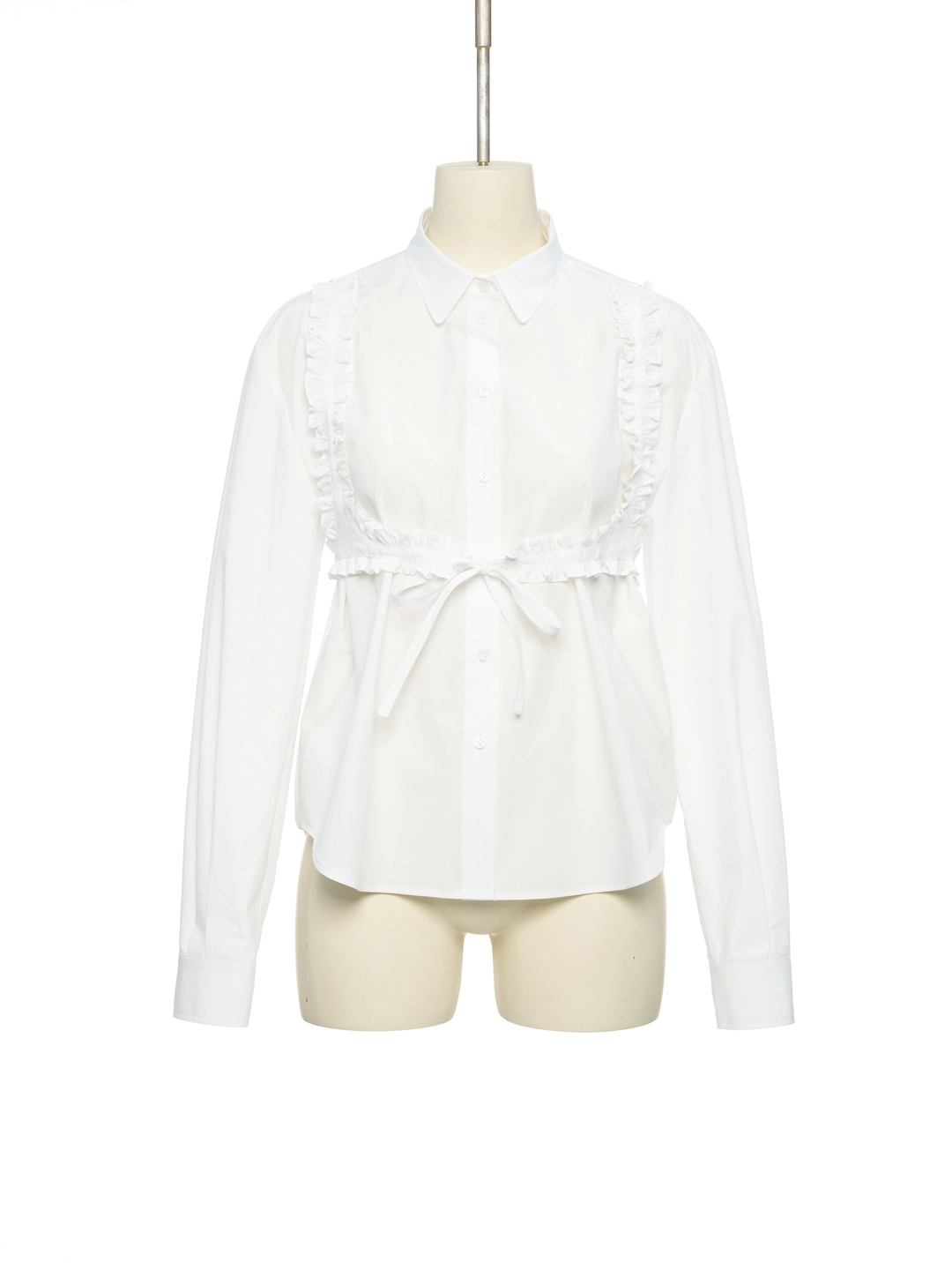 푸쉬버튼 PF26 WHITE BRA DETAIL COTTON SHIRT 상품 이미지 2