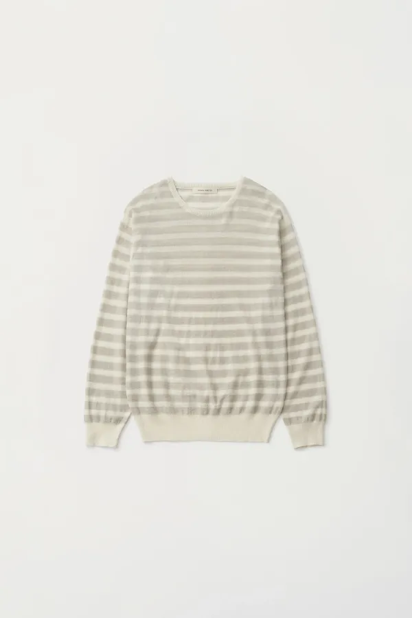 2ND / Veil stripe pullover (Cream oat)