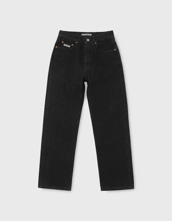 CREST ONE WASHED DENIM PANTS (W) / Black