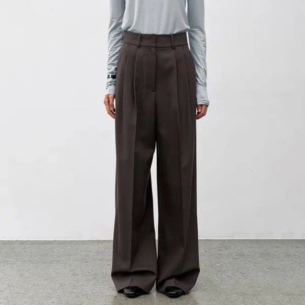 (Z-PT-5684)ESSENTIAL LOG TWO TUCK PANTS