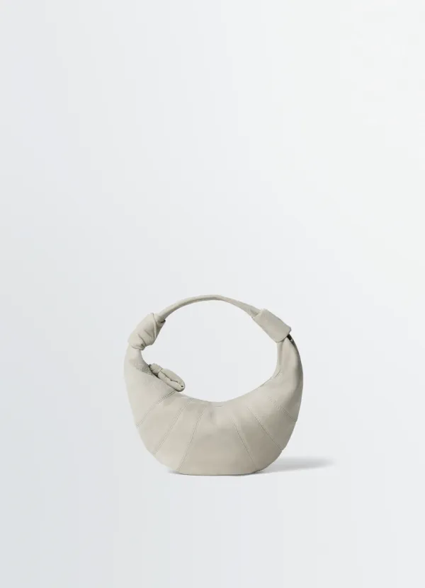 MINI FORTUNE CROISSANT BAG IN ALPACA NUBUCK