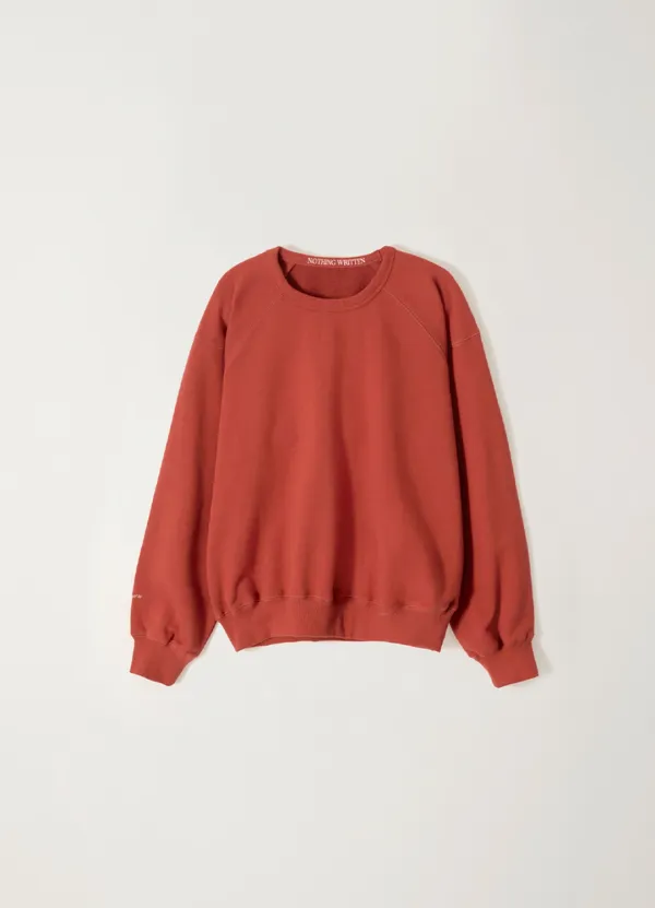 Cotton crewneck sweatshirt (Vintage brick)