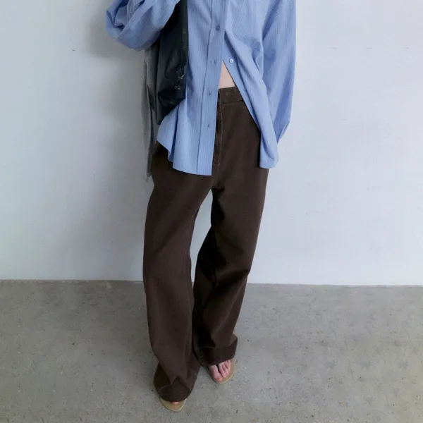 (PT-5809)AUTUMN WASHING CURVED COLOR JEAN
