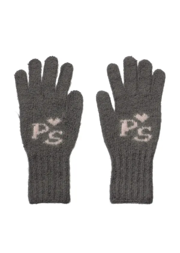 PS Logo Hairy Gloves_Charcoal