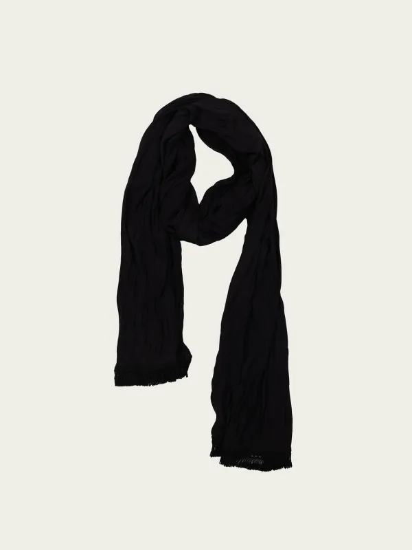 Elara Tassel Scarf - Black