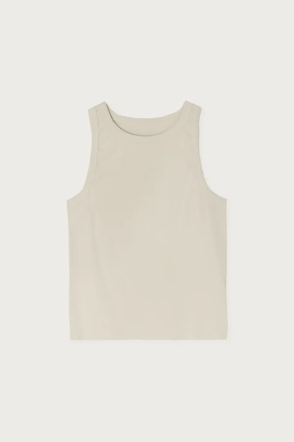 BASIC SLEEVELESS TOP SAND