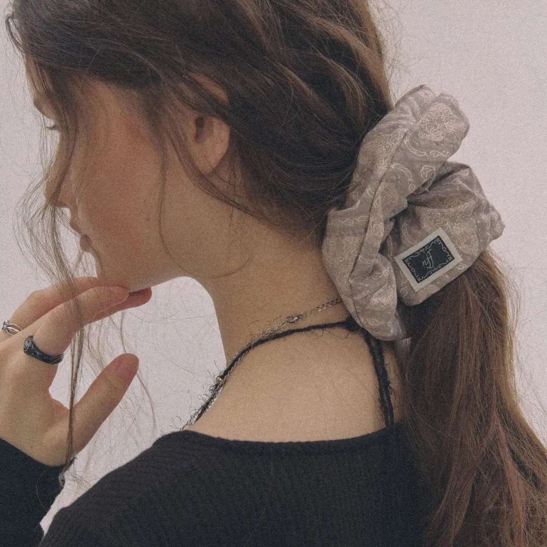 엔프프 belle scrunchie big-beige 상품 이미지 2