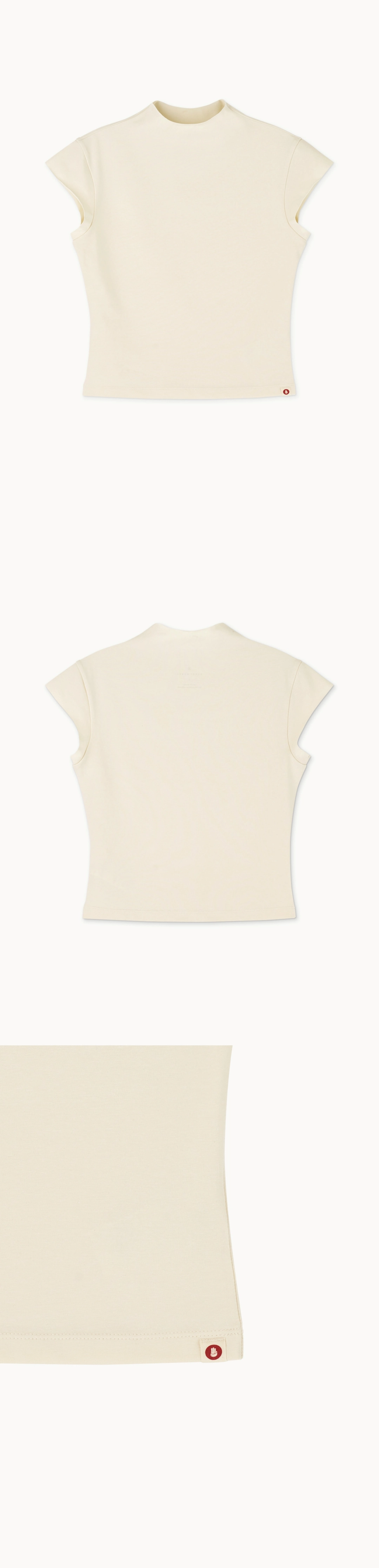 부디무드라 High neck cap sleeve_Birch 상품 이미지 1