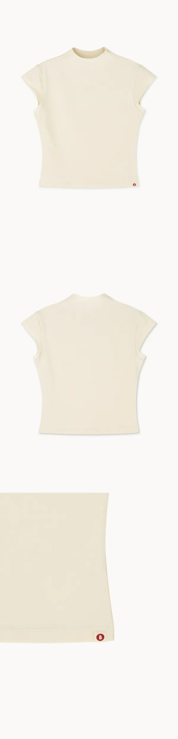 High neck cap sleeve_Birch