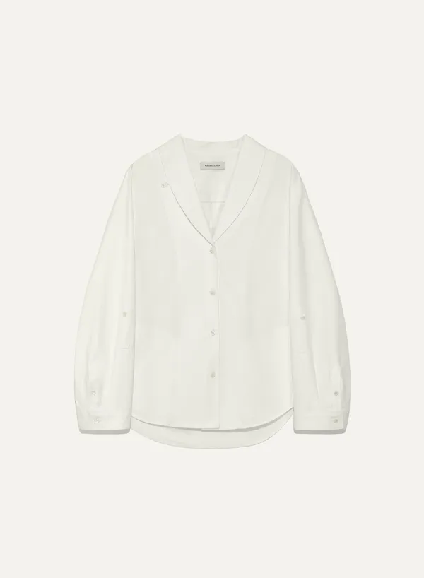 Marcella Shawl Collar Shirt Off-White