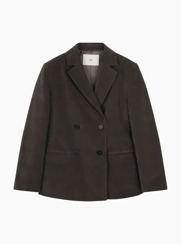 CORDUROY DOUBLE JACKET (CHARCOAL)