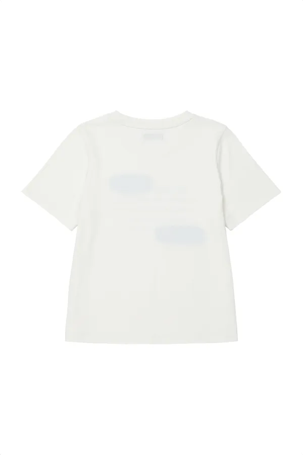 PATCHED LETTERING T-SHIRT IN WHITE