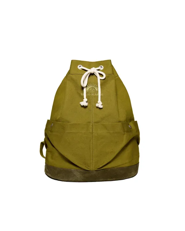 HS Canvas Duffle Backpack_Olive Green & Khaki