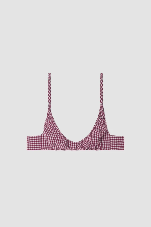 Mona Plum check Bralette