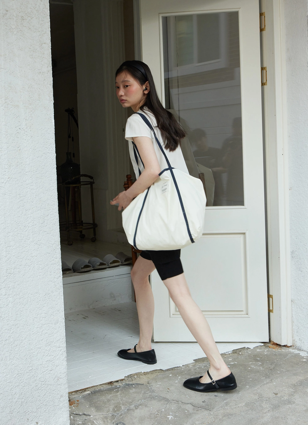 스텝어라운드 Line summer beach bag_NAVY 상품 이미지 2