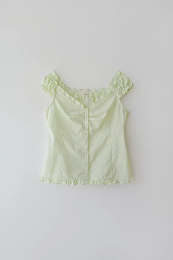 Ella frill blouse (mint)