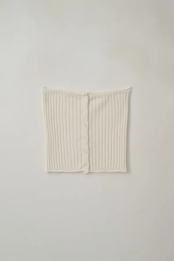 lena bustier knit top_white