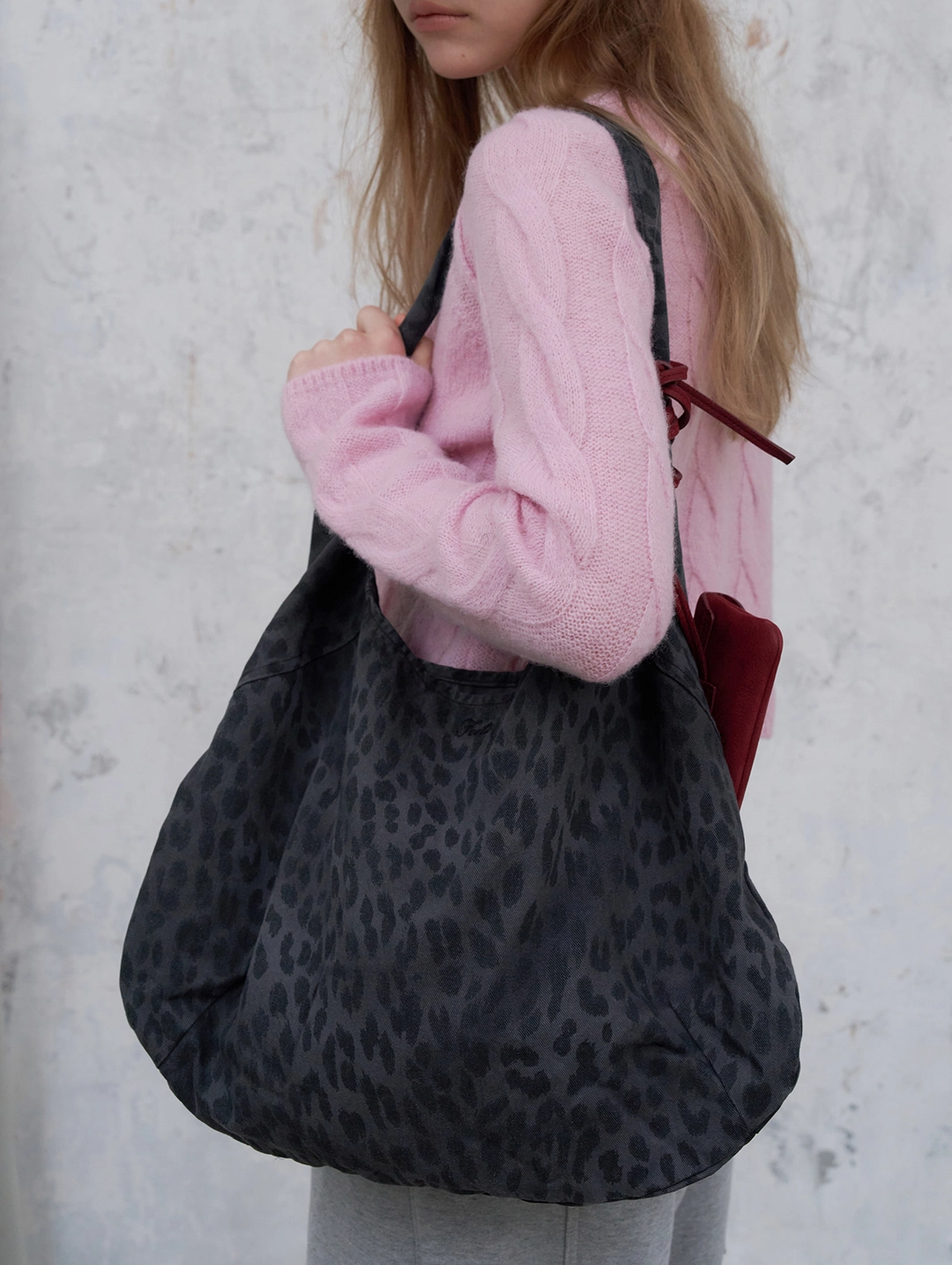 포에토 [32th] Leopard eco bag - charcoal 상품 이미지 2