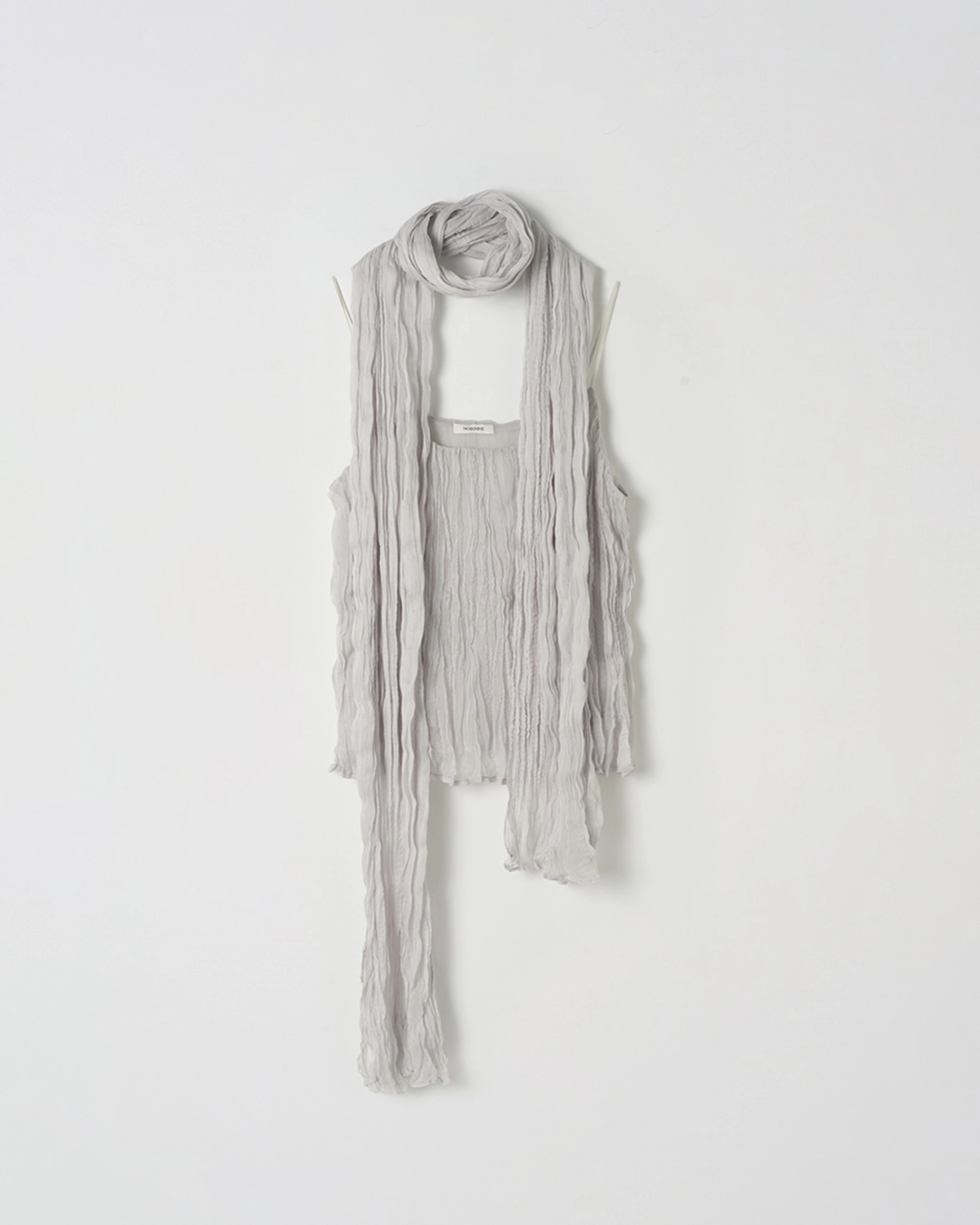 누아르나인 Crinkle Scarf Set [SILVER GREY] 상품 이미지 1