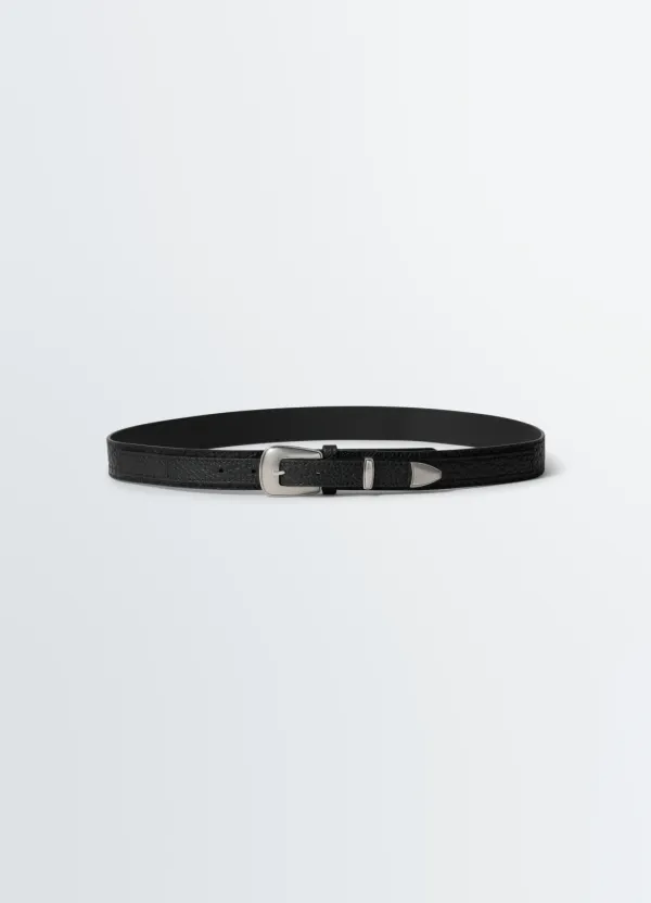 MINIMAL WESTERN BELT IN LEATHER